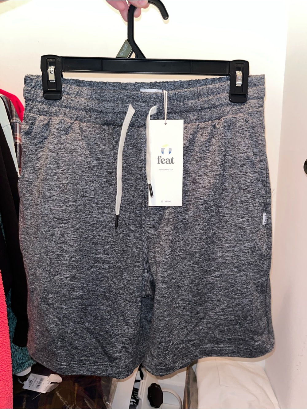 Feat Men's Gray Athletic Drawstring Shorts